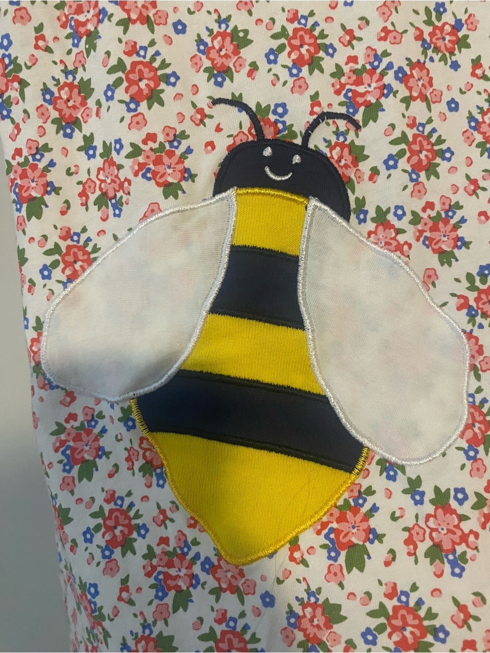 Girls Floral BumbleBee Appliqué Dress - Picture 3 of 6